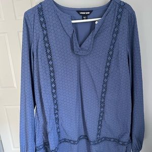 Lands End blue long sleeve top
